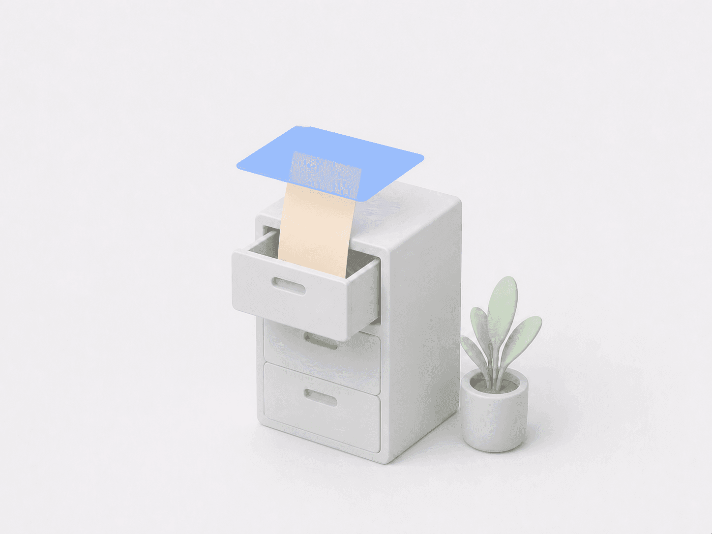 Illustration: digitale Ablage, die sich nach den Regeln der Praxis ordnet